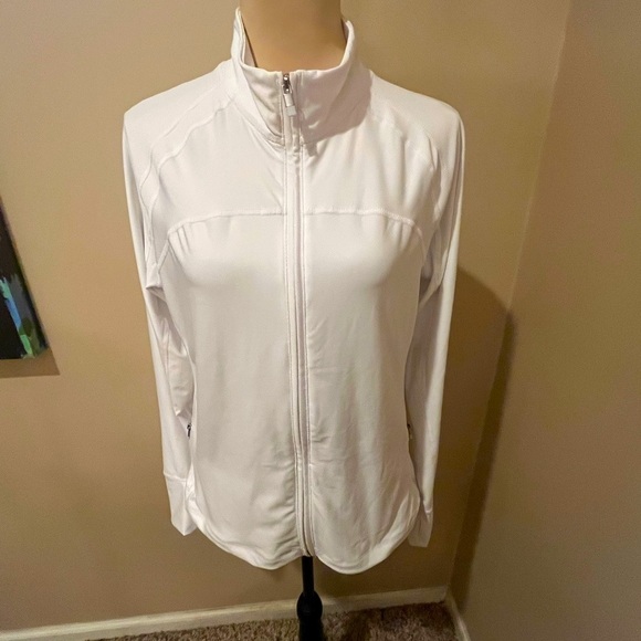 Gap Body  White Full Zip Athletic Jacket, size Large - Picture 1 of 8